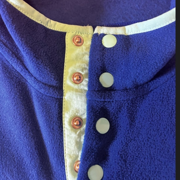 Blue half-button polar fleece pullover sweater NWT - Picture 5 of 12